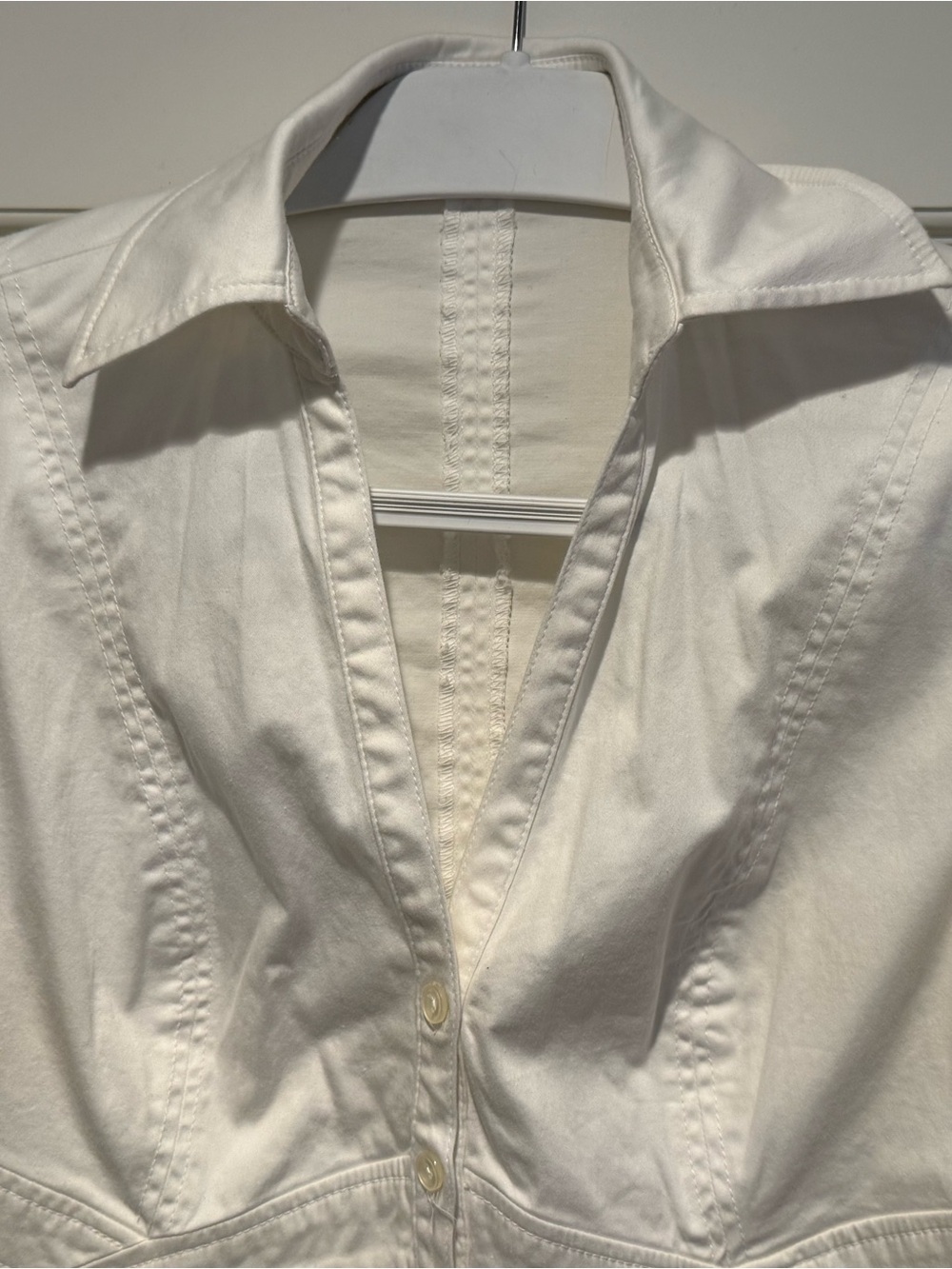Kay Unger White Button-Down Shirt - Picture 3 of 6